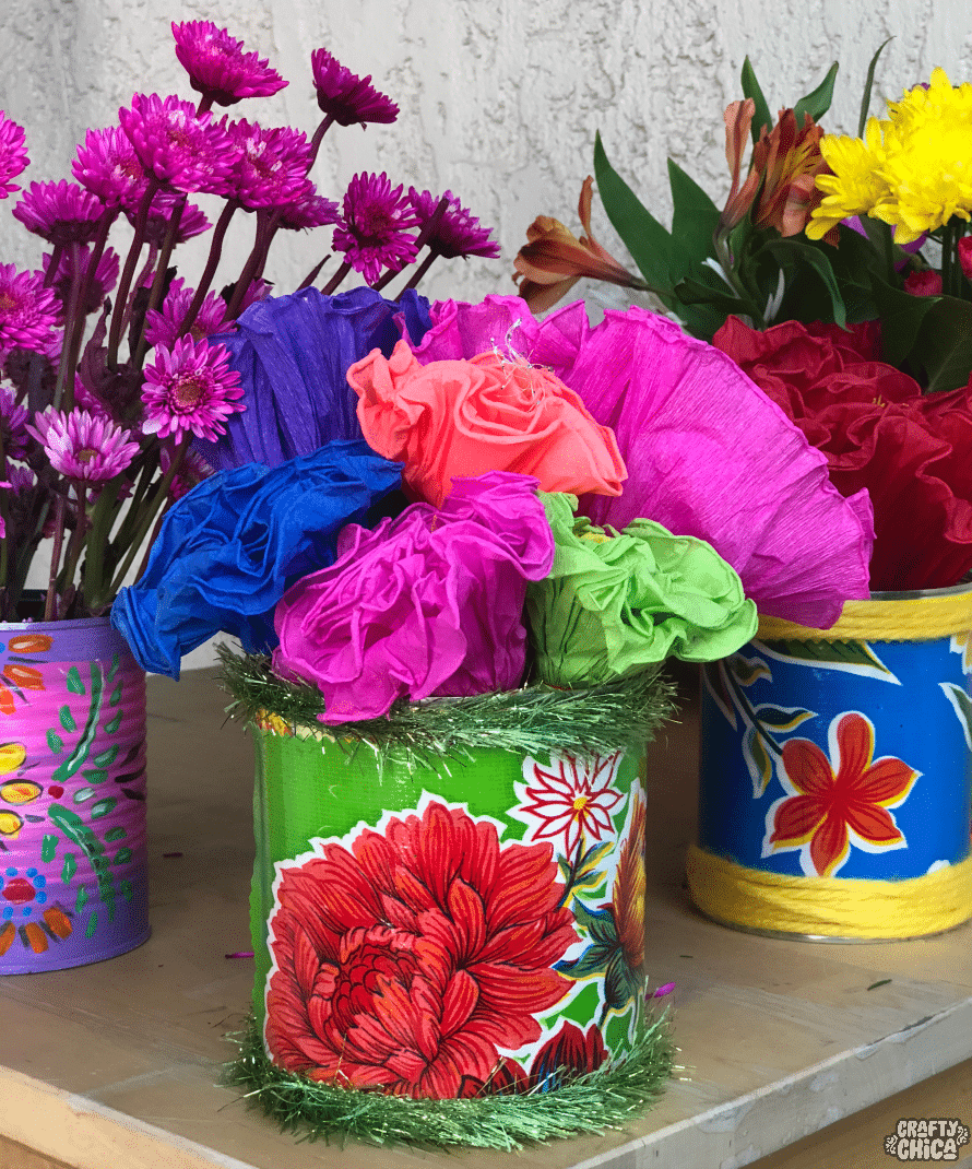 Painted Tin Cans The Crafty Chica