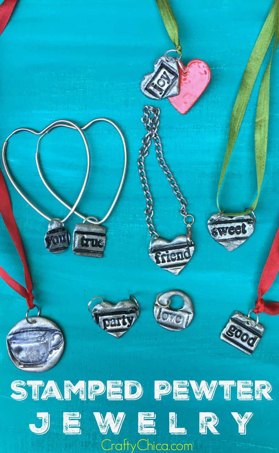Stamped Pewter Jewelry The Crafty Chica