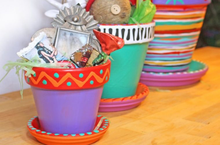 Flower Pot Gift Baskets The Crafty Chica