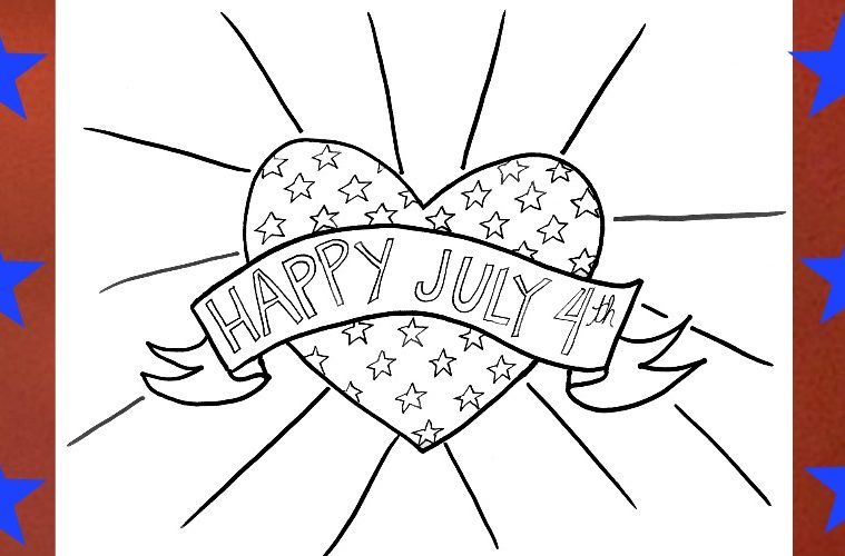 4th of July Coloring Pages - The Crafty Chica