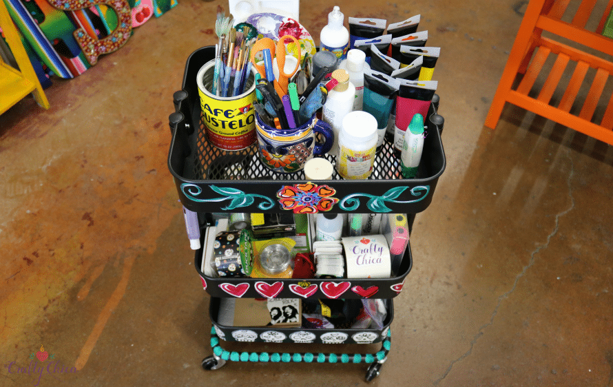 My IKEA RÅSKOG Utility Cart Makeover Crafty Chica