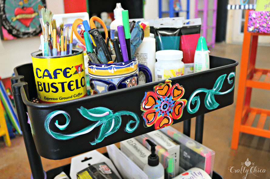 My IKEA RÅSKOG Utility Cart Makeover Crafty Chica